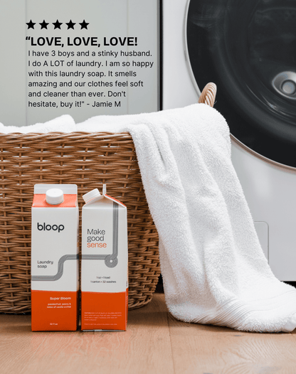 Bloop Laundry Soap 32 oz Carton Natural Laundry Soap - Super Bloom
