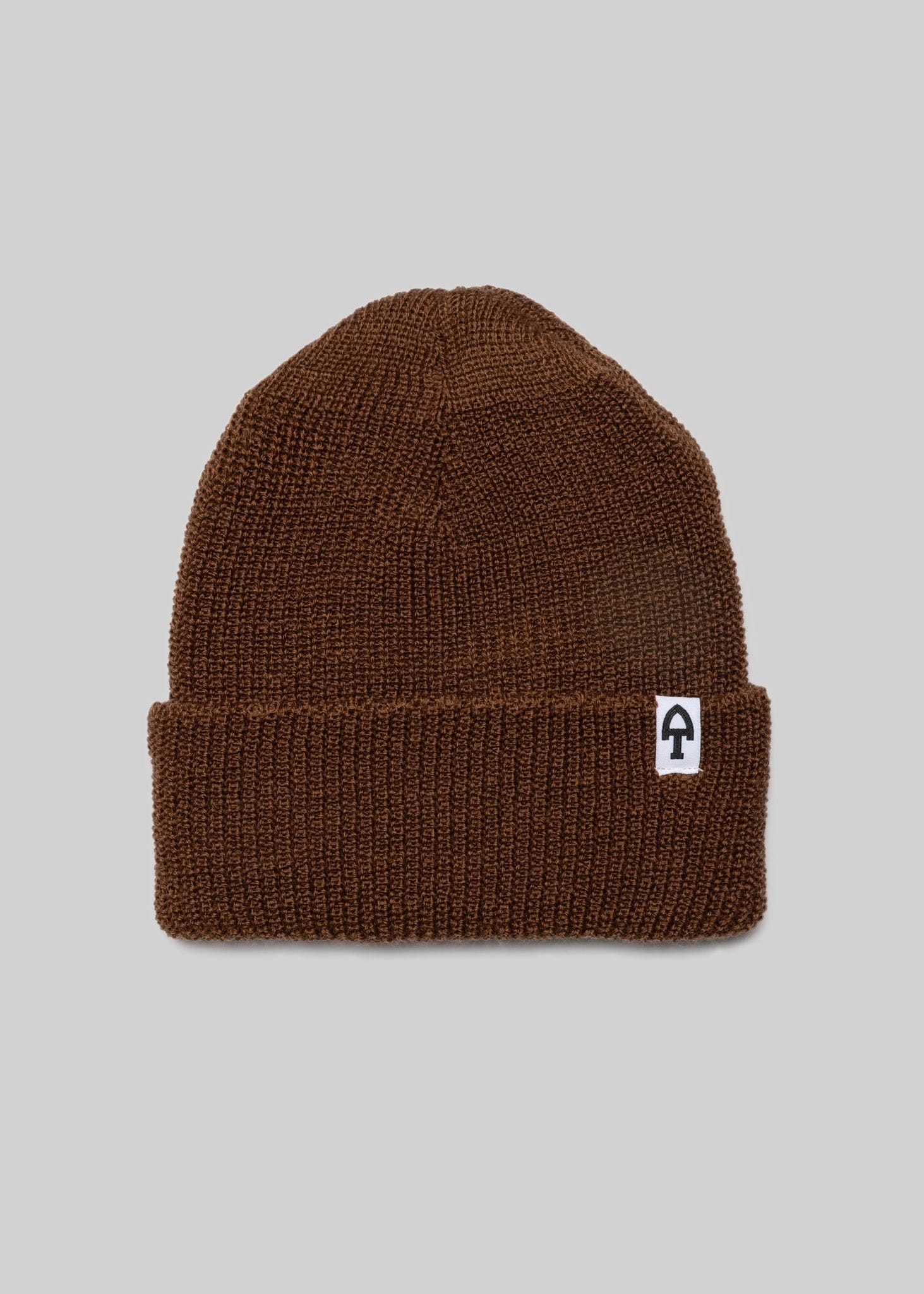 American Trench Accessories rye brown Merino Cardigan Stitch Beanie