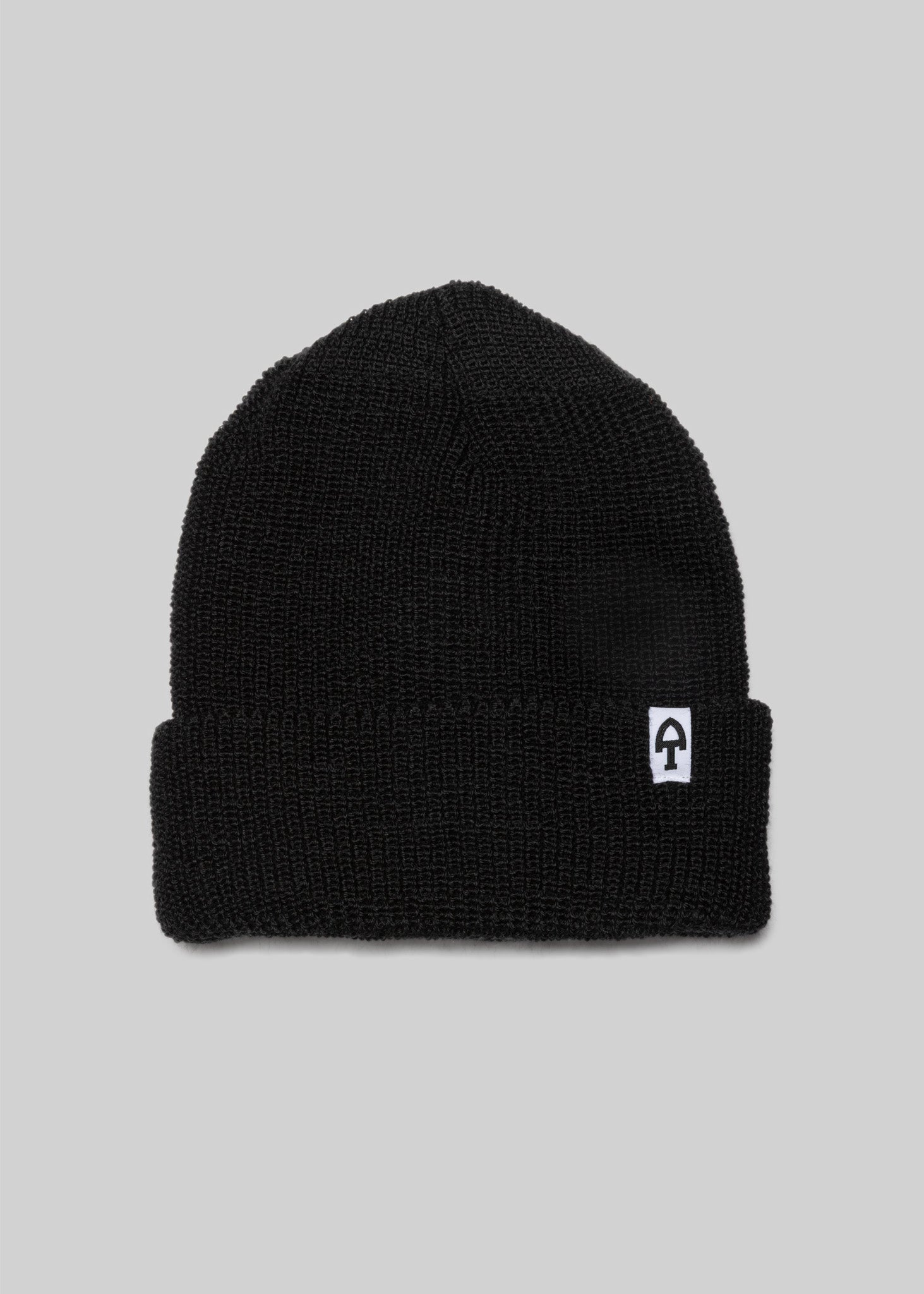 American Trench Accessories black Merino Cardigan Stitch Beanie