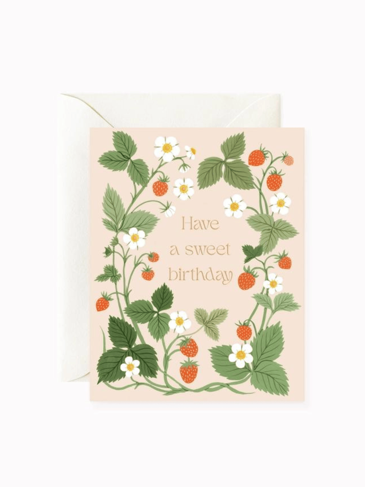 Ash &amp; Rose Greeting &amp; Note Cards Sweet Strawberries Birthday Card