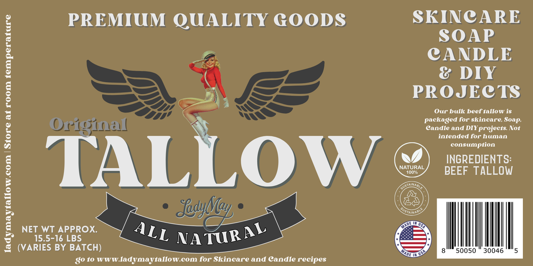 Unscented Bulk Beef Tallow - 16 Pounds | 100% Natural &amp; Pure