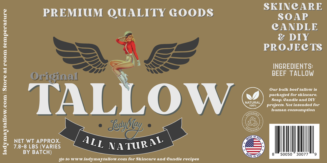Unscented Bulk Beef Tallow - 8 Pounds | 100% Natural &amp; Pure