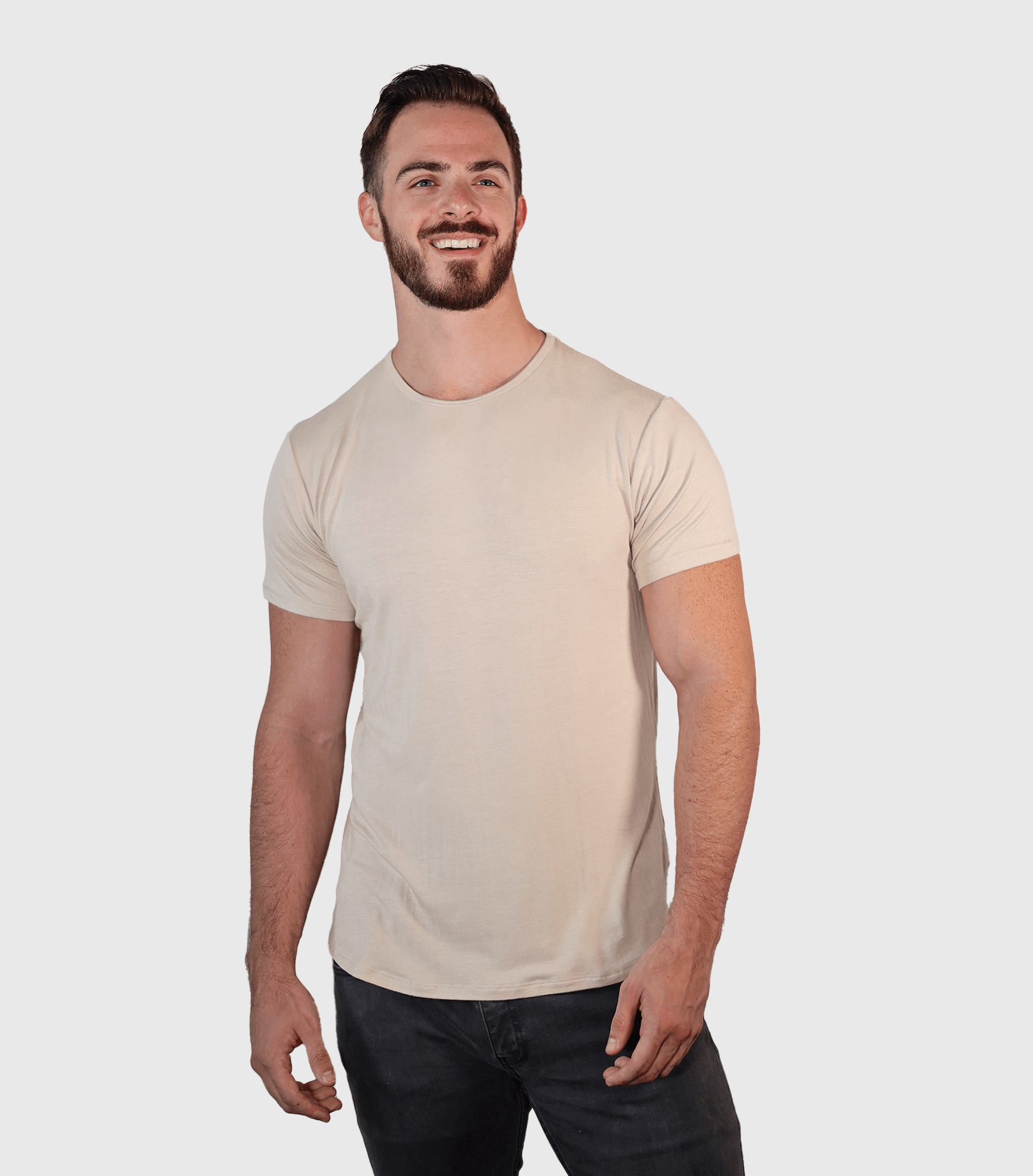 Bamtech Shirt Bamboo Swift Curve-Hem T-Shirt - Sandstone