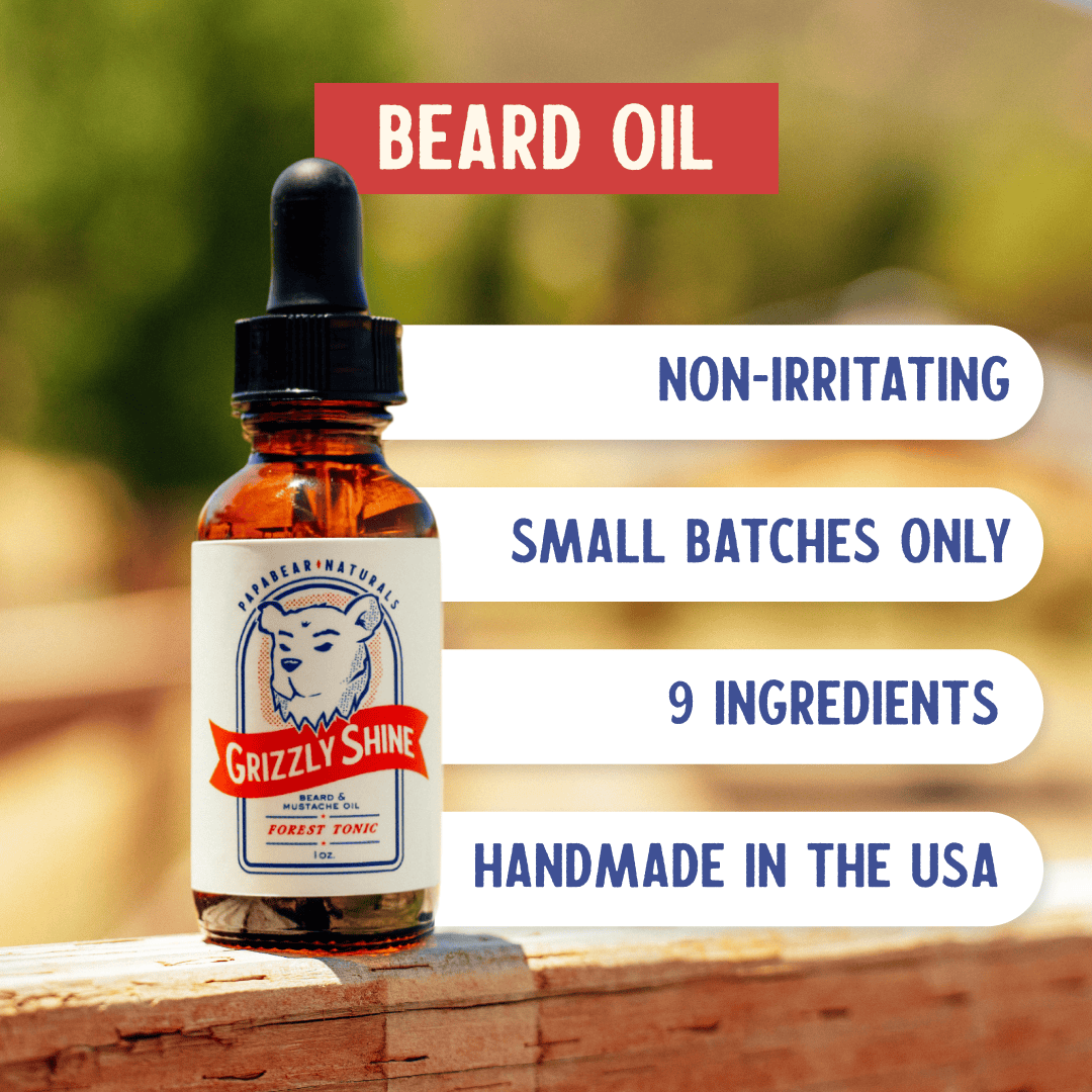 PapaBear Naturals Grizzly Shine Beard Oil - 1 oz