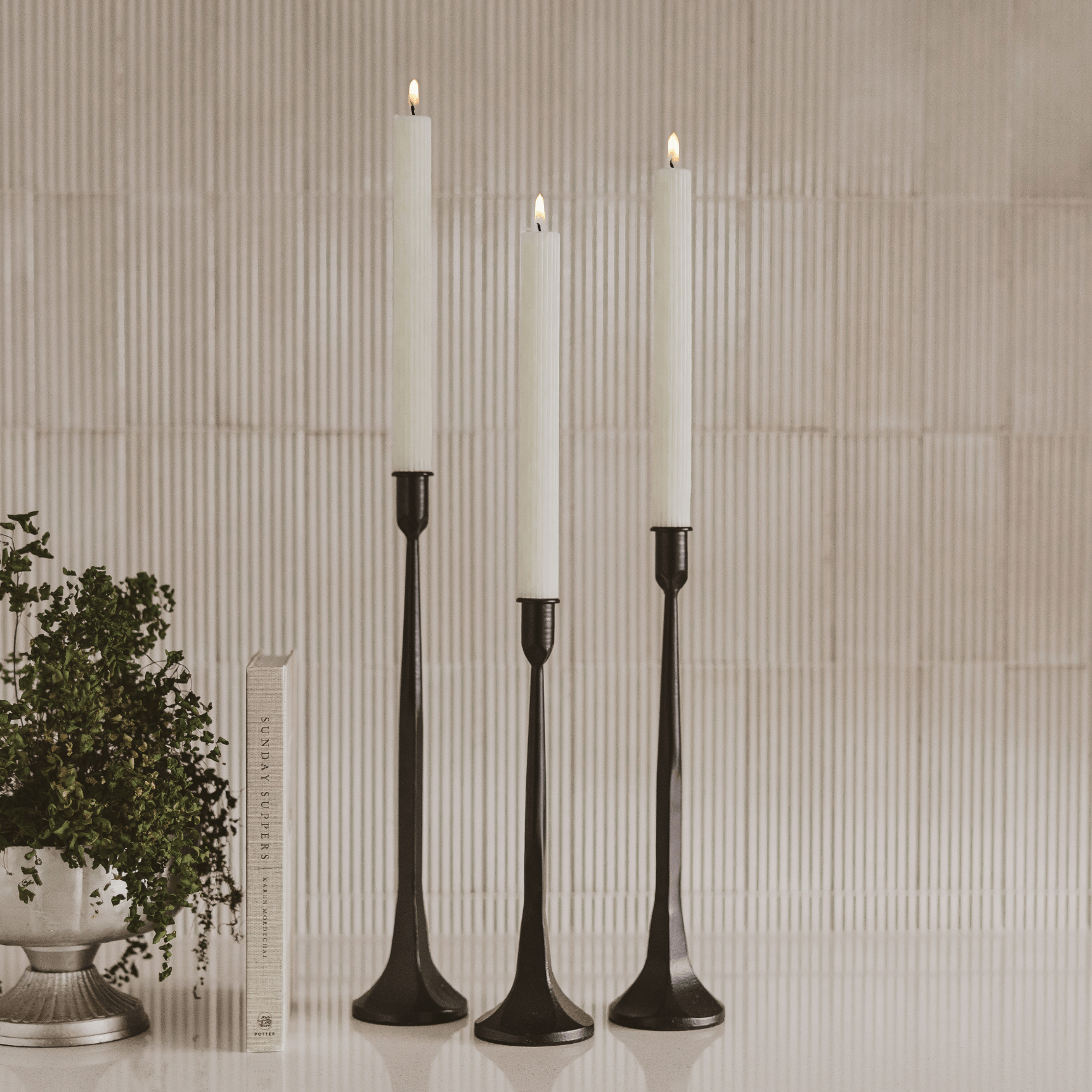 Sweet Water Decor taper holder Cast Iron Taper Candle Holders