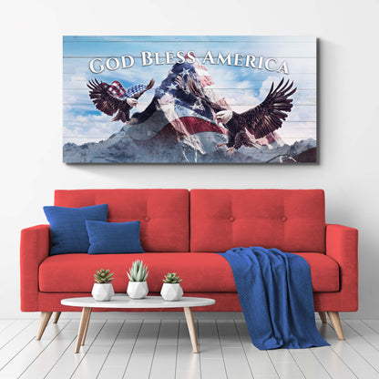 Tailored Canvases Canvas God Bless America Sign
