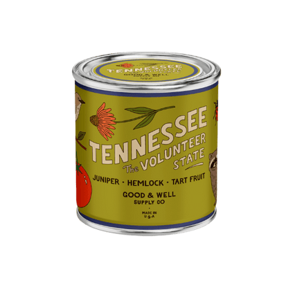 Good &amp; Well Supply Co Candles Half Pint / 8oz / Cotton Wick Tennessee State Candle