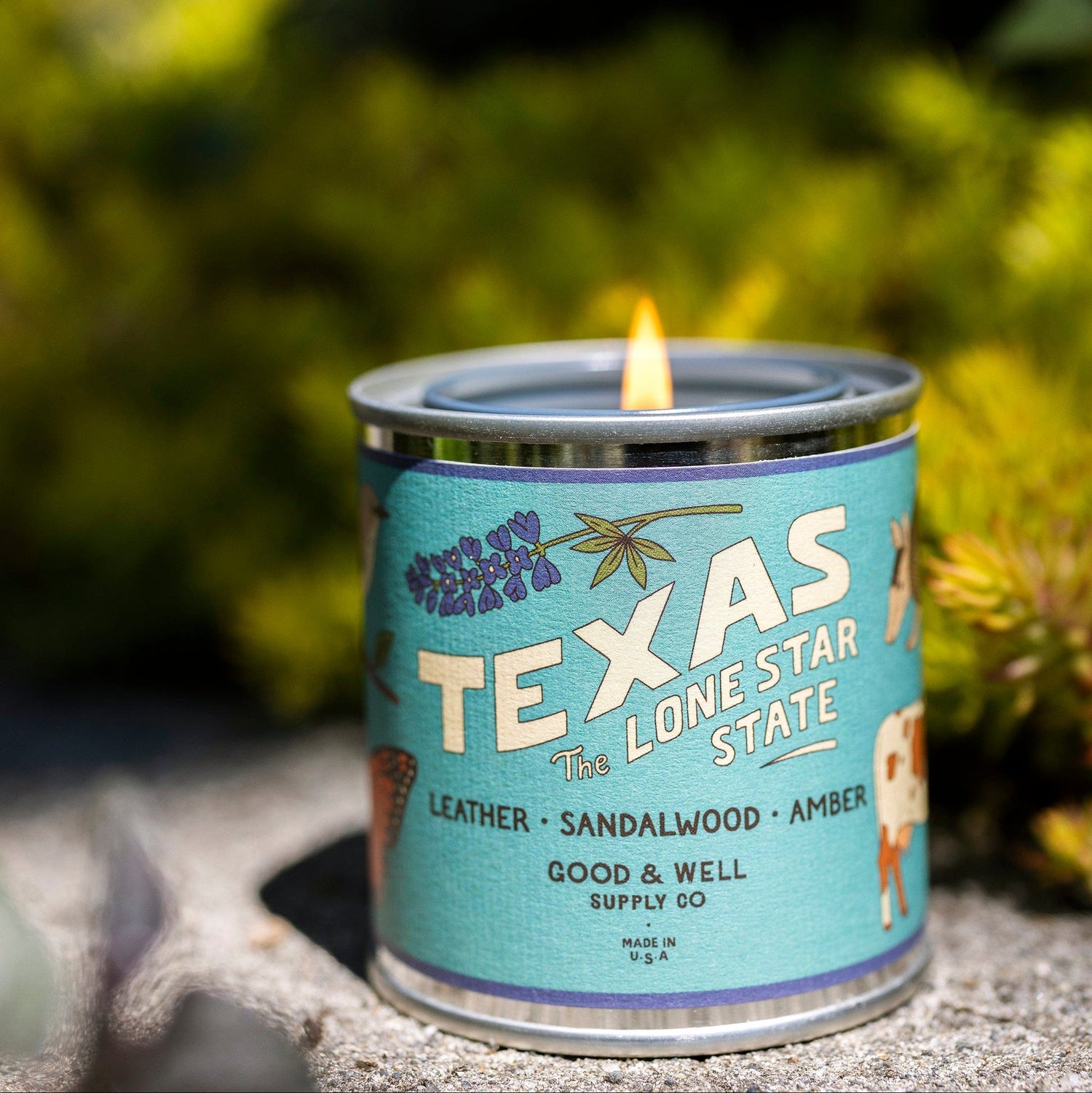 Good &amp; Well Supply Co Candles Half Pint / 8oz / Cotton Wick Texas State Candle