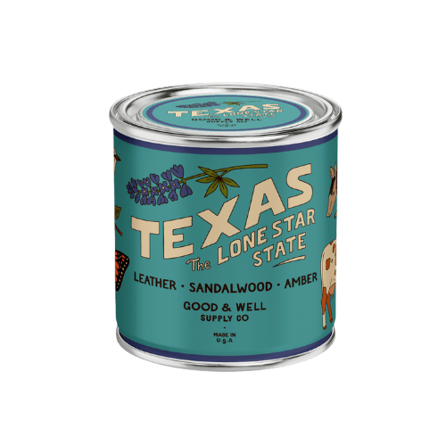 Good &amp; Well Supply Co Candles Half Pint / 8oz / Cotton Wick Texas State Candle