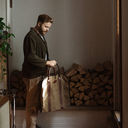 The Local Branch Leather Rugged Log Carrier - USA Made