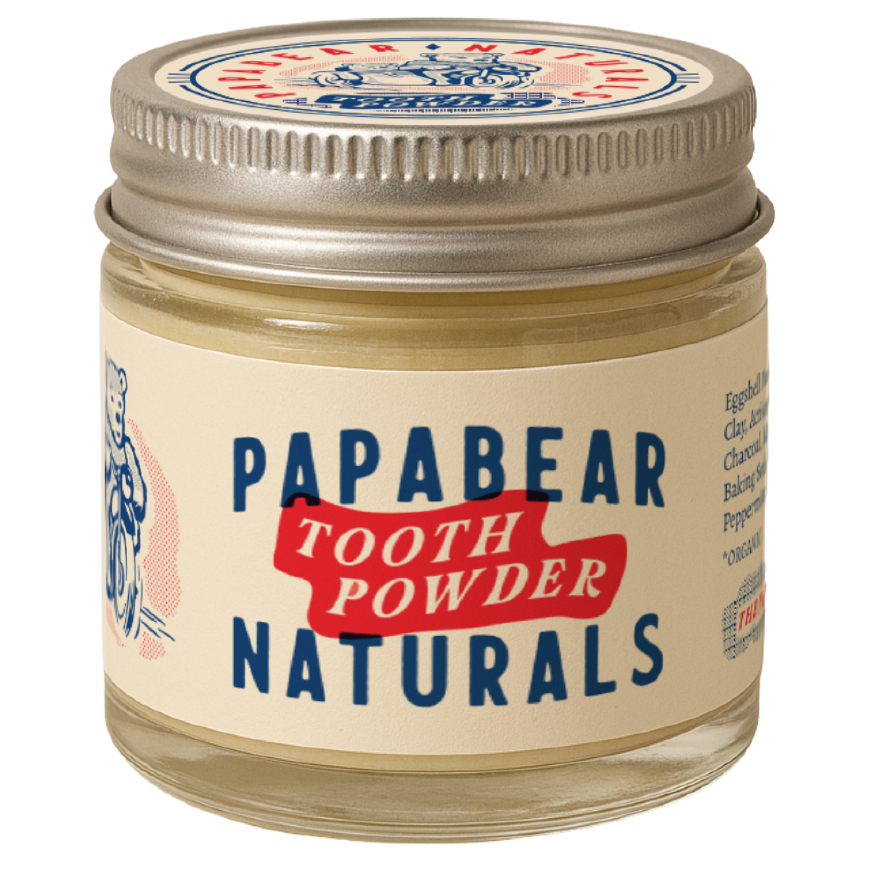 PapaBear Naturals Papabear Mint Charcoal Tooth Powder - 2 oz