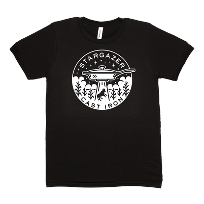 Stargazer Cast Iron Merch Black / S Skillet UFO T-Shirt