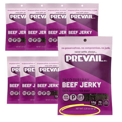 PREVAIL Jerky Jerky Taco Tuesday Beef Jerky Single Serve 8 pack