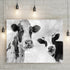Tailored Canvases Canvas 18x12 inch Medium Premium Gallery Wrapped Monochrome Holstein Cows Canvas Wall Art