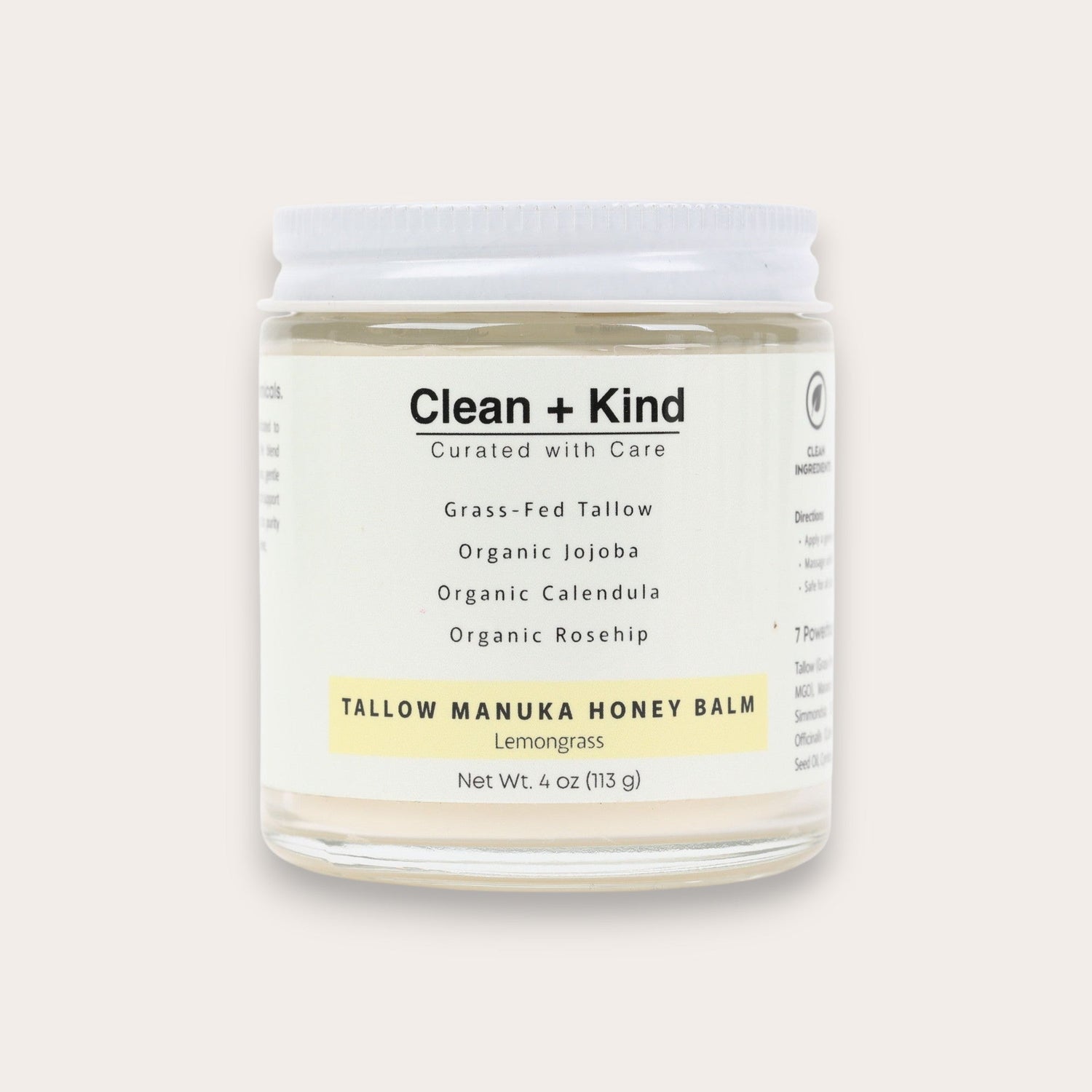 Whipped Tallow Honey Cream for Face | 4 oz