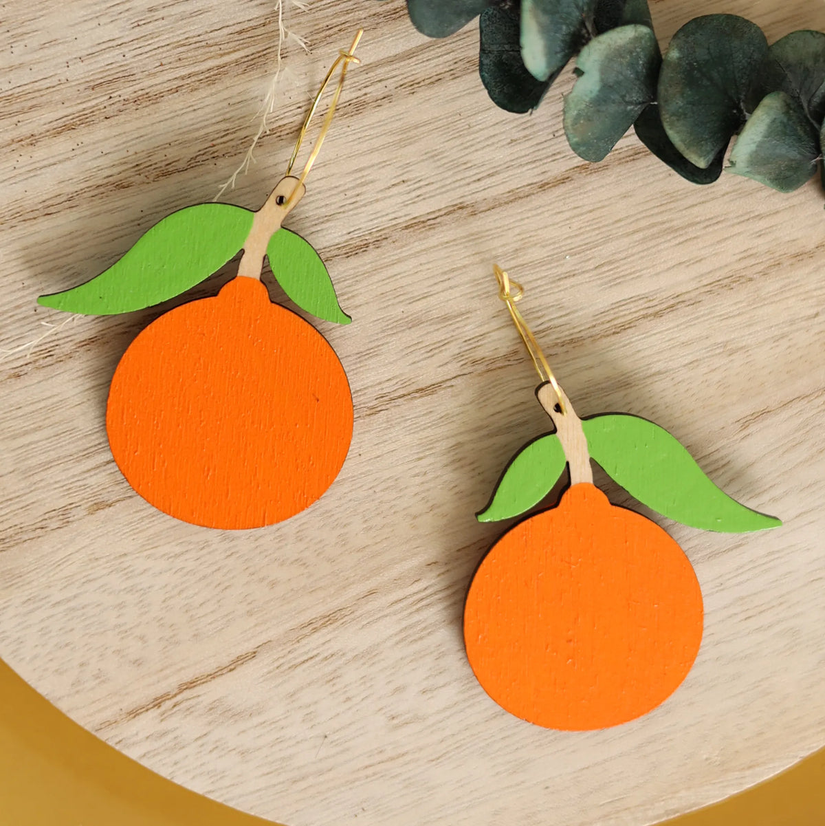 Tangerine Hoop Earrings