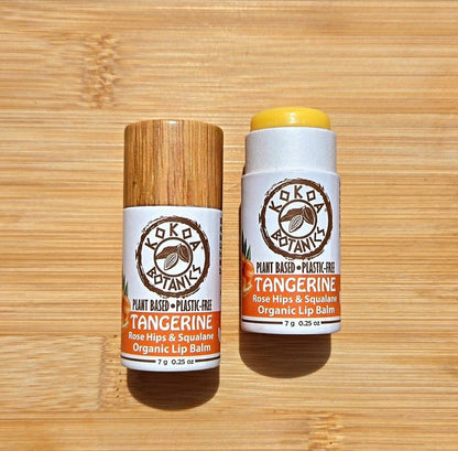 KOKOA BOTANICS Lip Balms &amp; Treatments Organic Natural Lip Balm - Tangerine with Rose Hips and Squalane - .25 oz