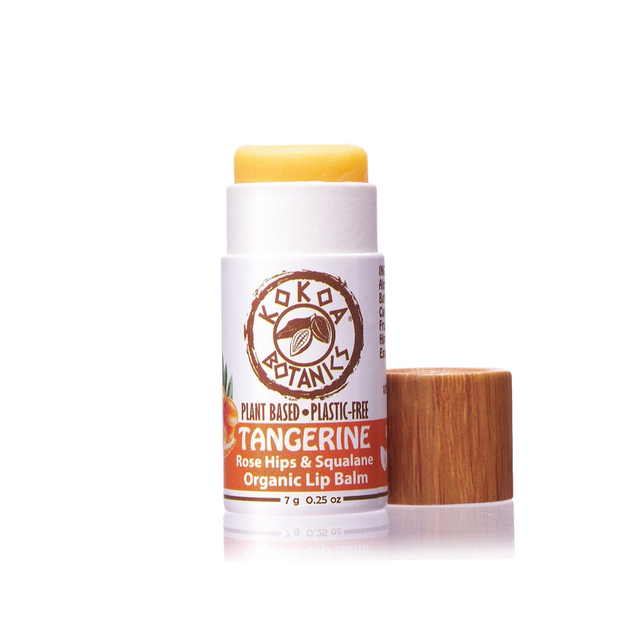 KOKOA BOTANICS Lip Balms &amp; Treatments Organic Natural Lip Balm - Tangerine with Rose Hips and Squalane - .25 oz