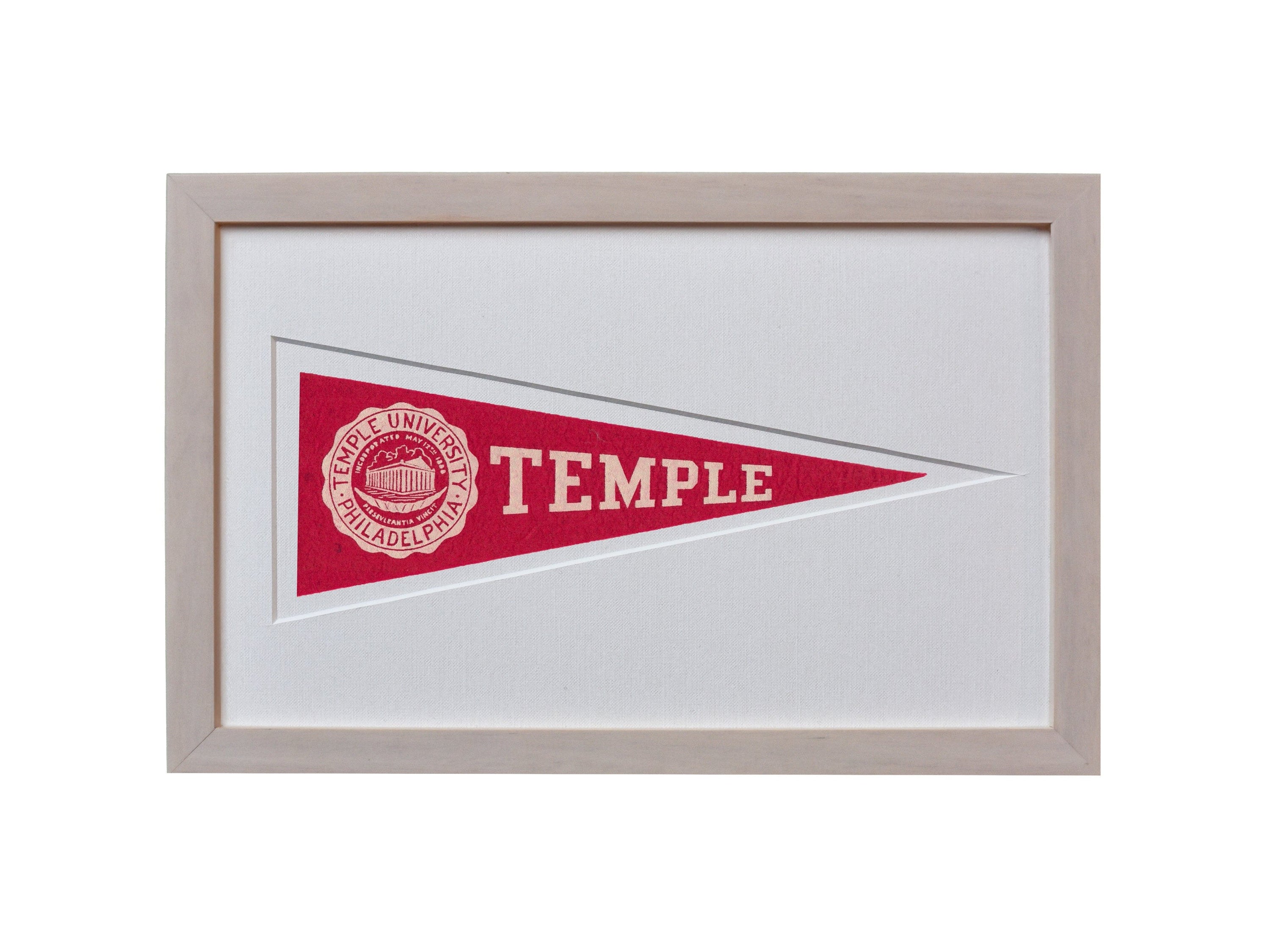 Americana Memories Vintage Temple University Hormel Pennant