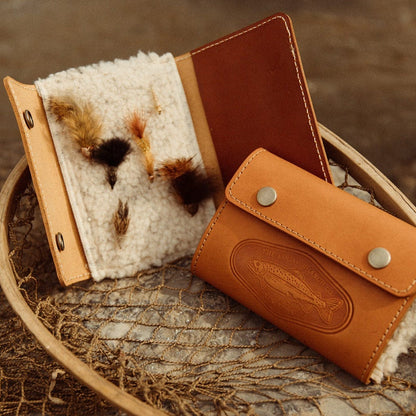 The Local Branch Leather Fly Fisherman Wallet - USA Made