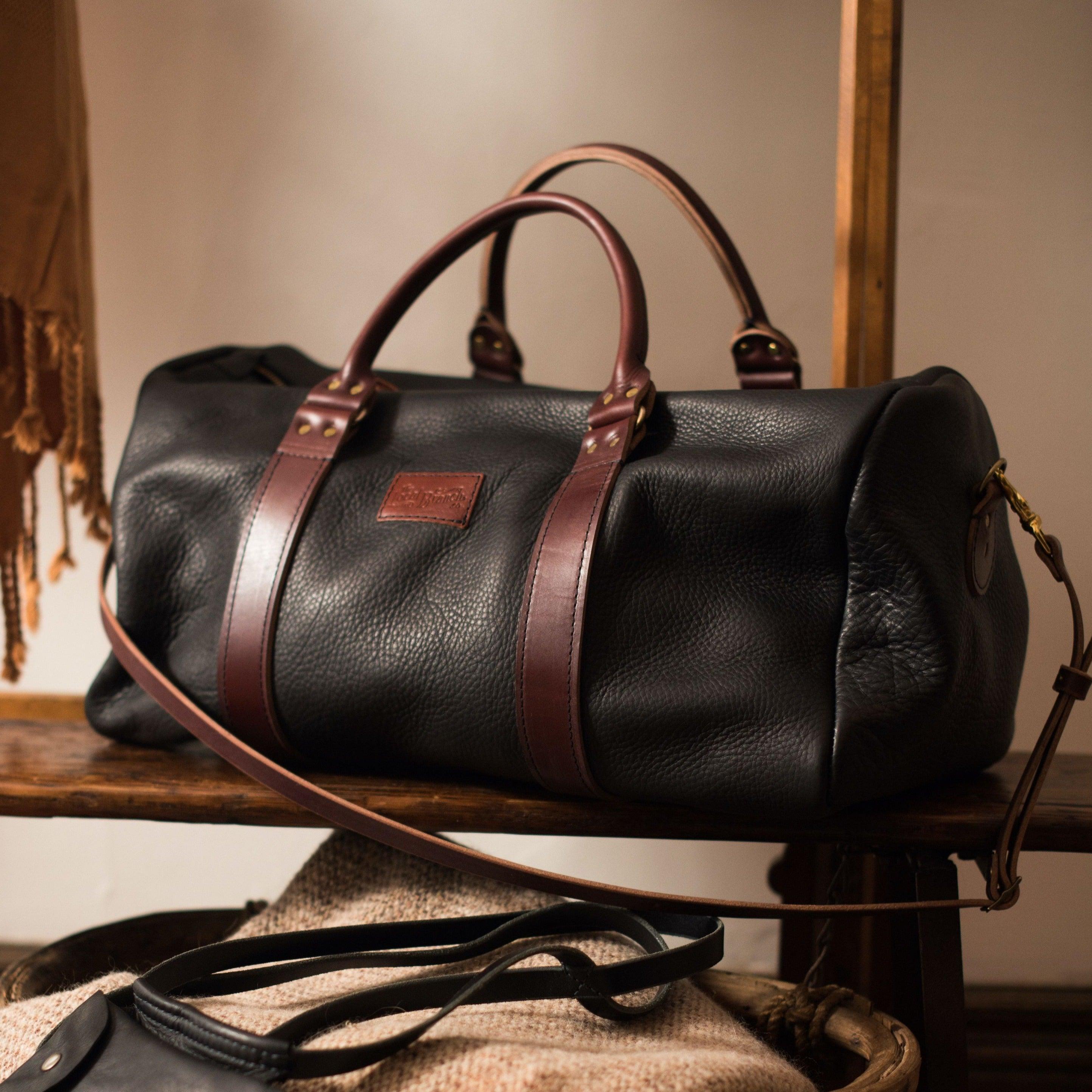 The Local Branch Leather Black / Weekender Nomad Duffle Bag - USA Made