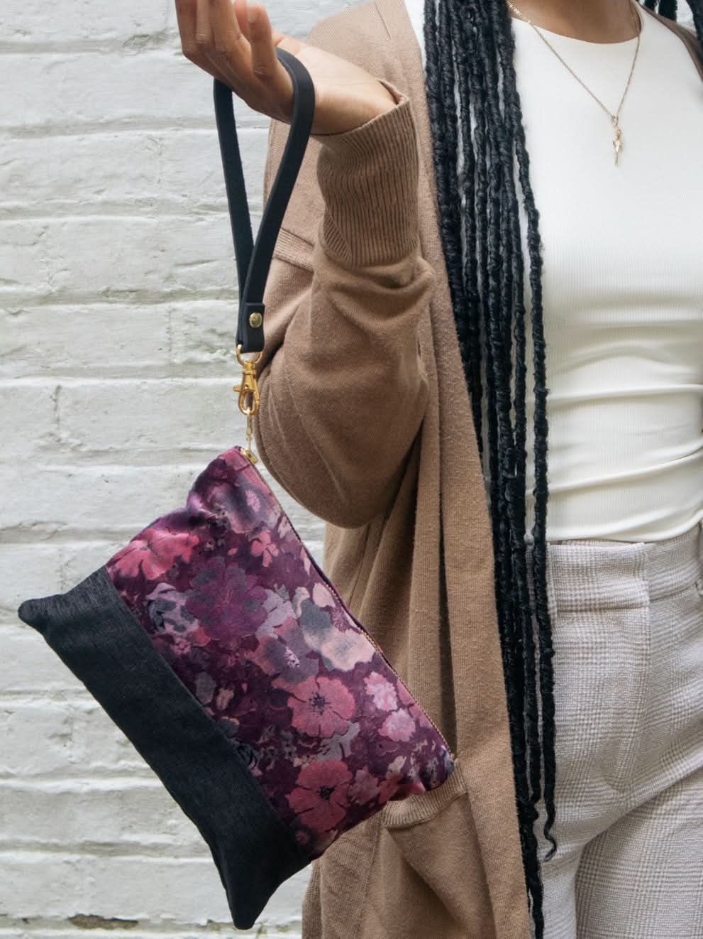 Ash &amp; Rose The Verbena Velvet Wristlet