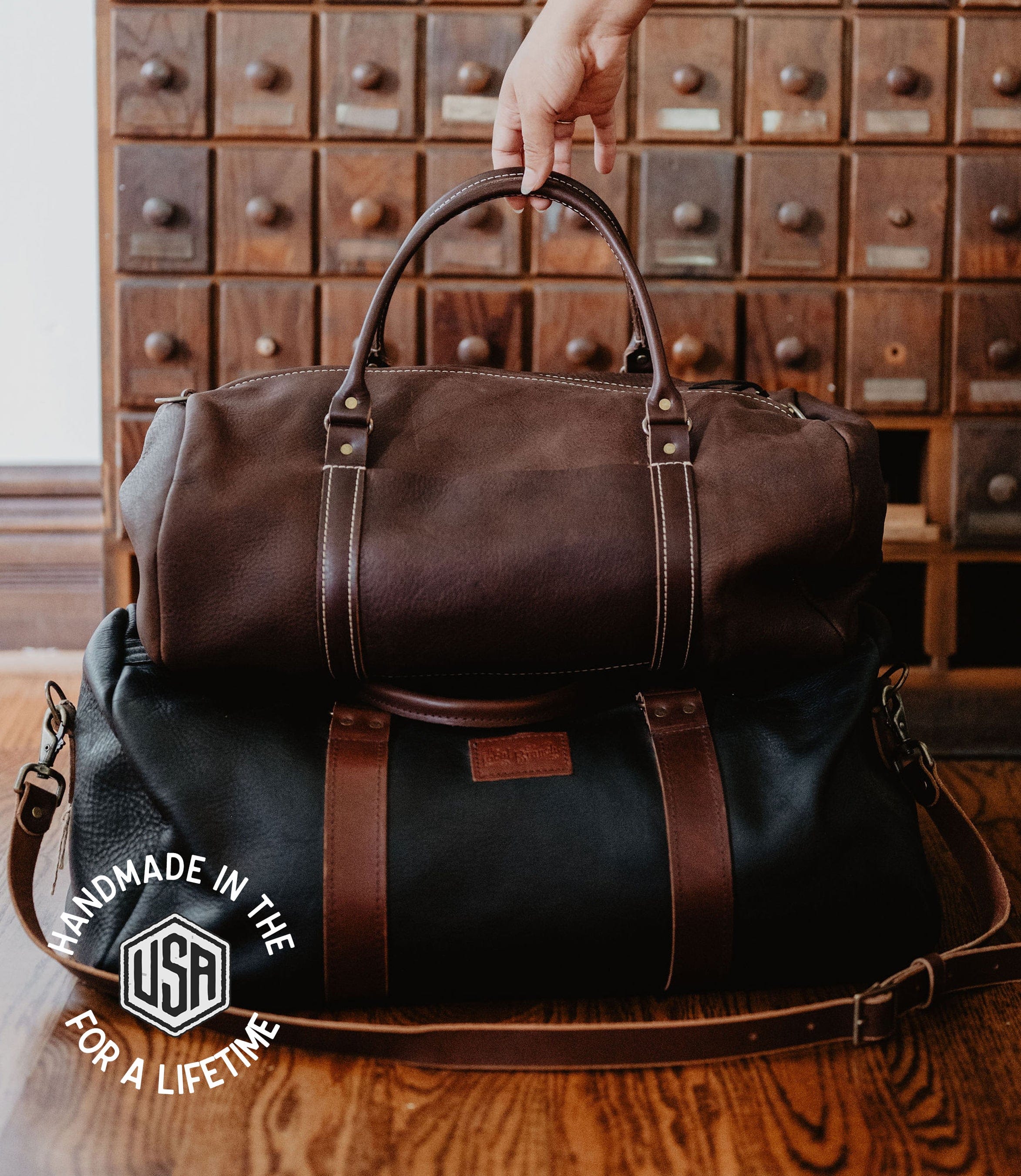 The Local Branch Leather Nomad Duffle Bag - USA Made