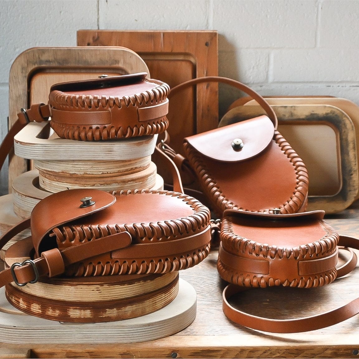 The Local Branch Leather purse Caramel Gaucho Bag - USA Made