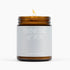 Candle with a label saying &