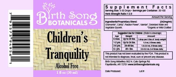 Birth Song Botanicals Co. Tinctures Default Children&