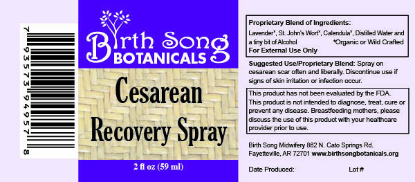 Herbal Cesarean Spray with Lavender, To Support Healthy Skin*  2 oz. - My American Goods