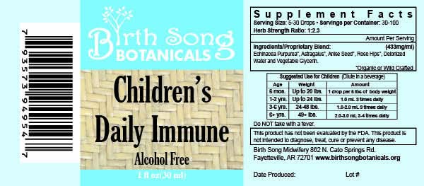 Birth Song Botanicals Co. Tinctures Children&