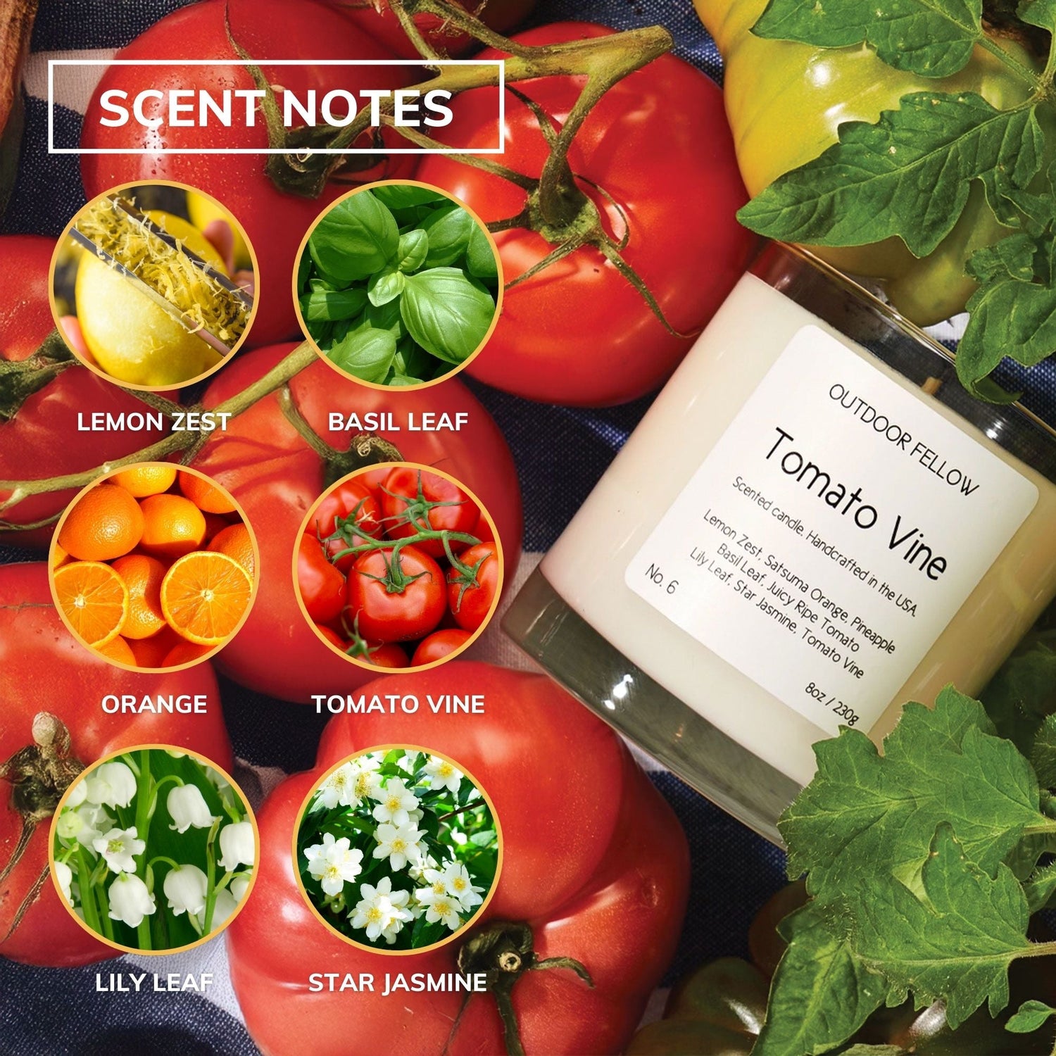 Tomato Vine Scented Candle - My American Goods