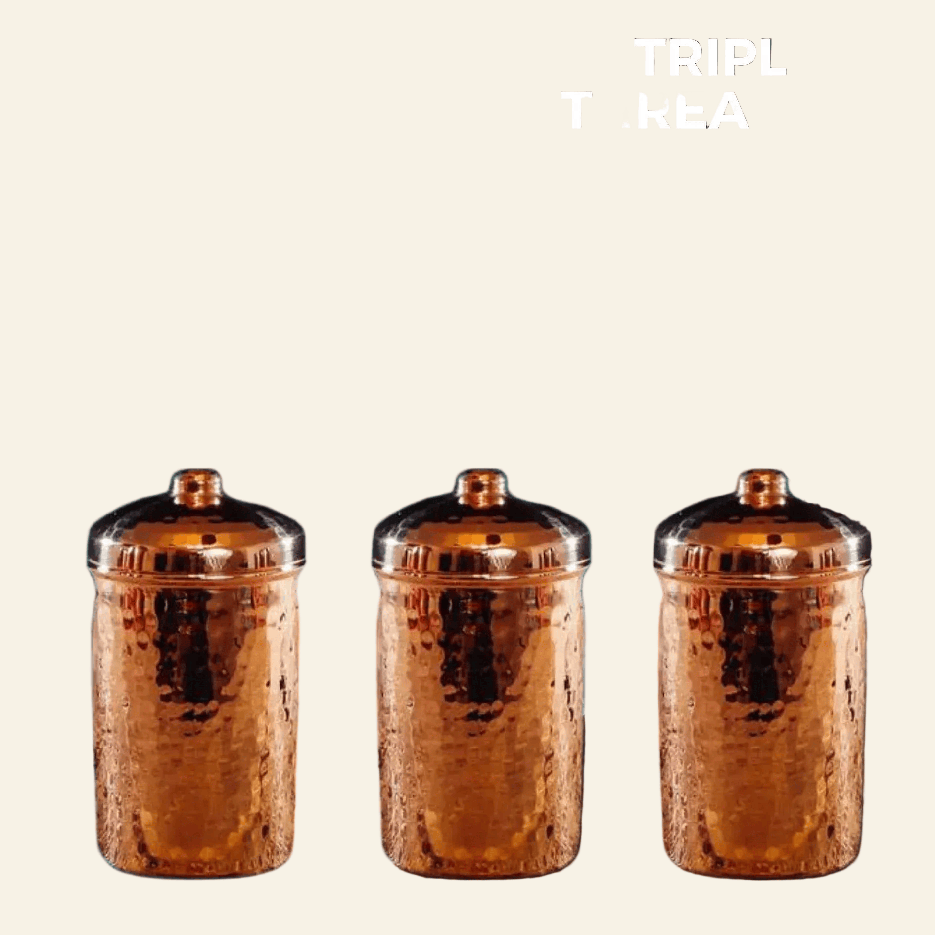 Sertodo Canisters Triple Copper Canisters Gift Set