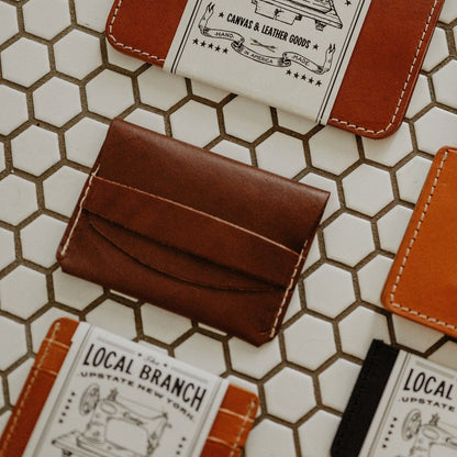 The Local Branch Leather Chocolate Leather Tuck Wallet - USA Made