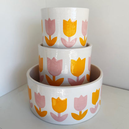 Ruby Clay Company Tulip Fever Hand Poured Candle &amp; Vase