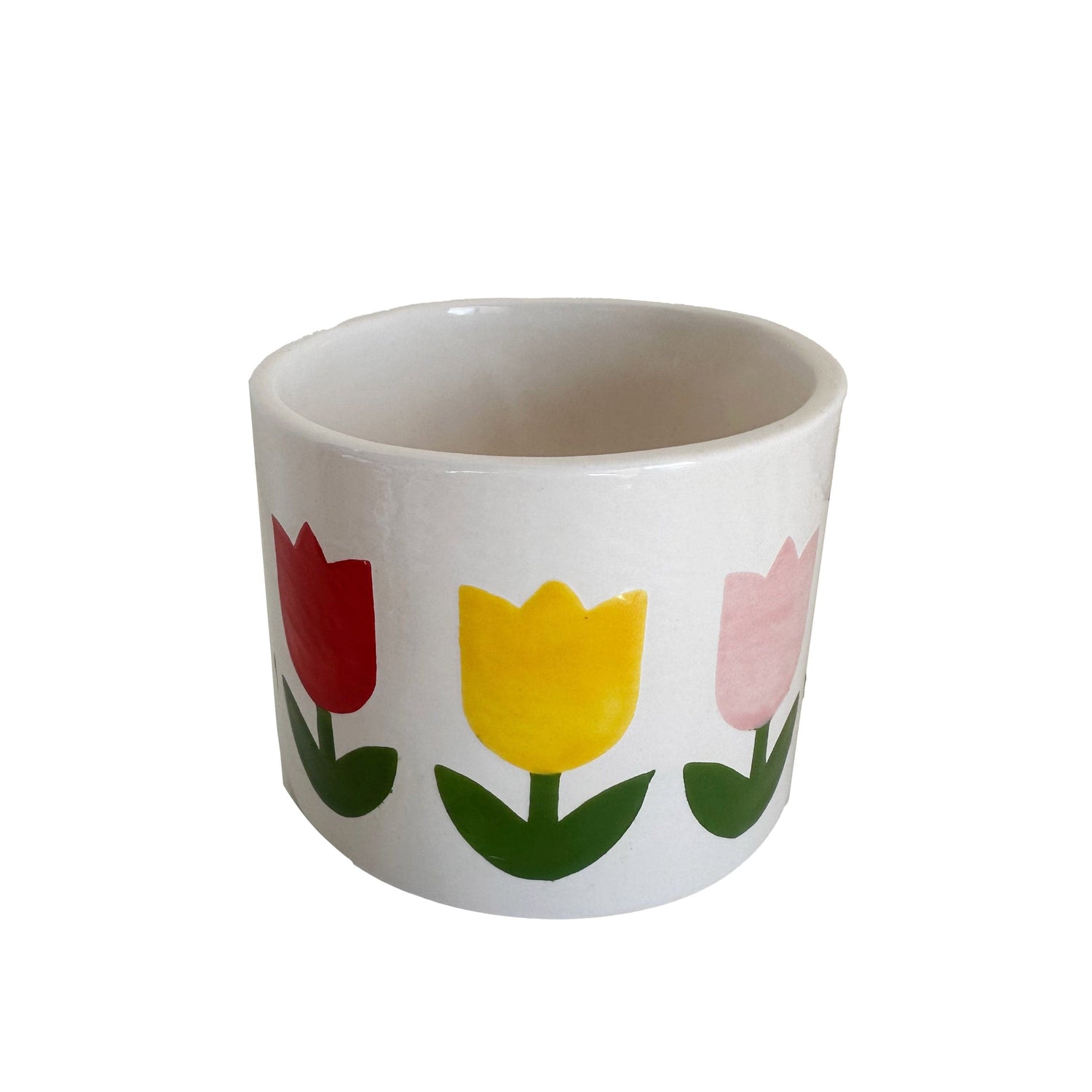 Ruby Clay Company Candle of Pure Beeswax / Medium / Classic Multicolor Tulip Fever Hand Poured Candle &amp; Vase