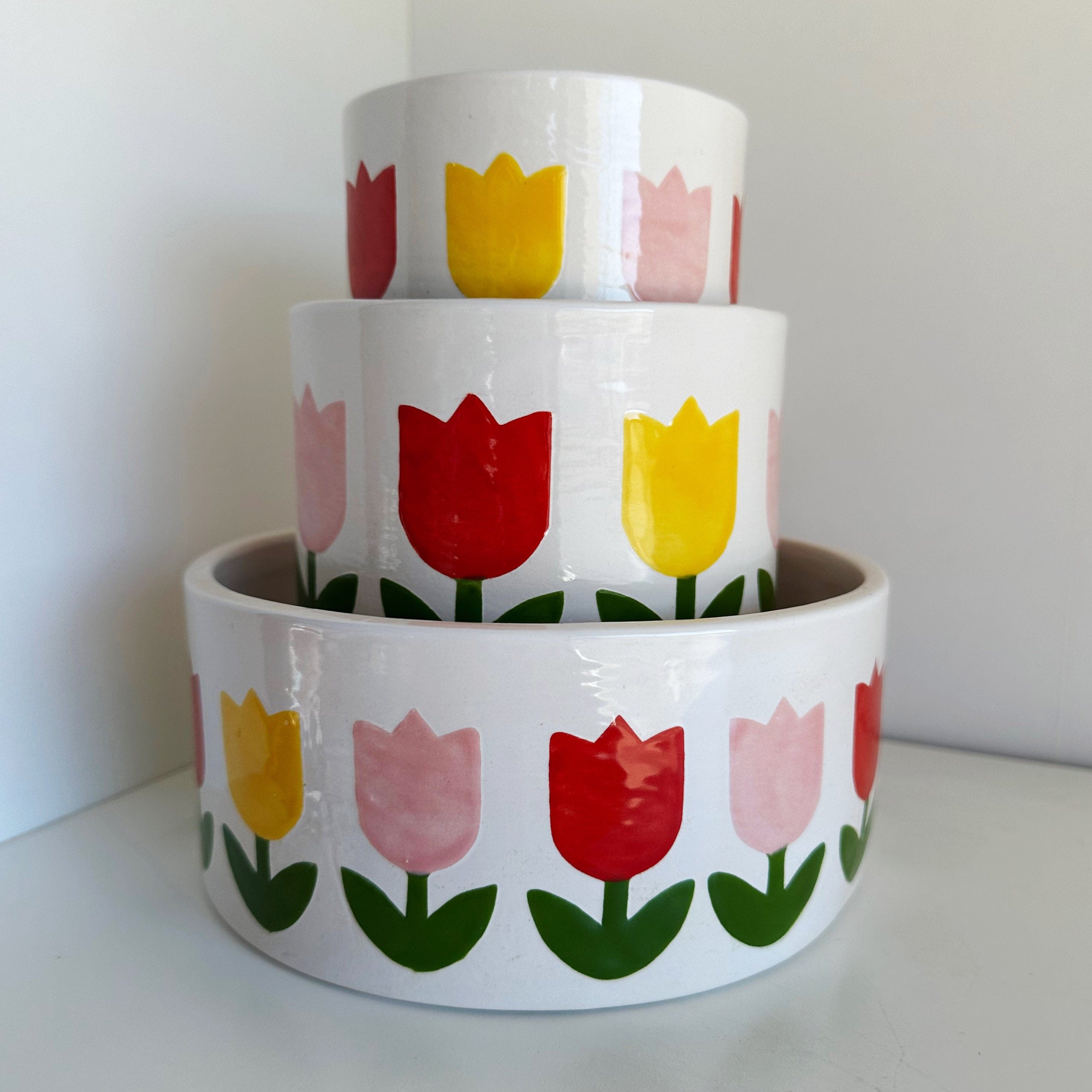 Ruby Clay Company Tulip Fever Hand Poured Candle &amp; Vase