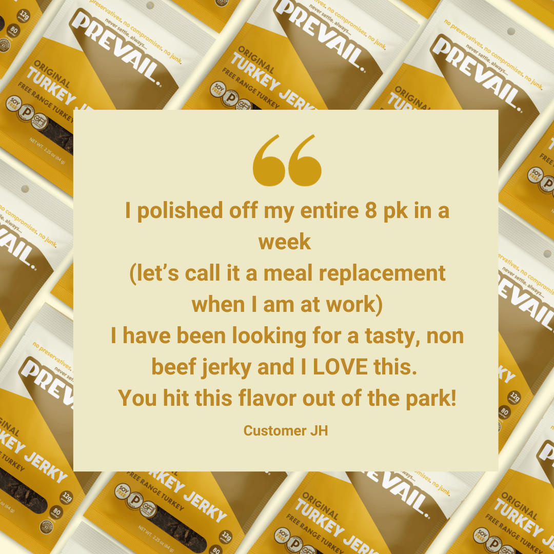 PREVAIL Jerky Original Turkey Jerky Single Serve 8 pack