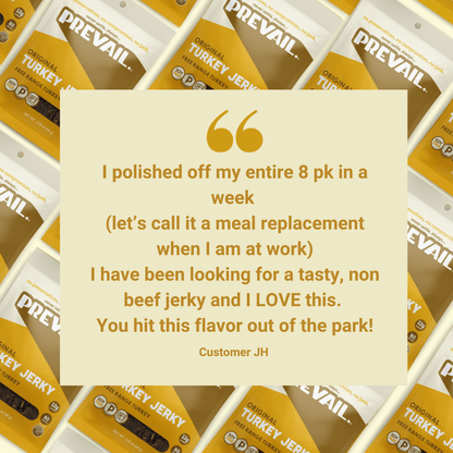 PREVAIL Jerky Original Turkey Jerky Single Serve 8 pack