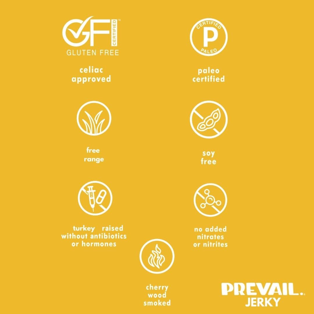 PREVAIL Jerky Original Turkey Jerky Single Serve 8 pack