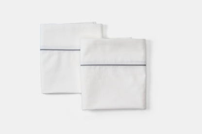 Cotton Bed Pillowcases with Classic Piping Design - My American Goods