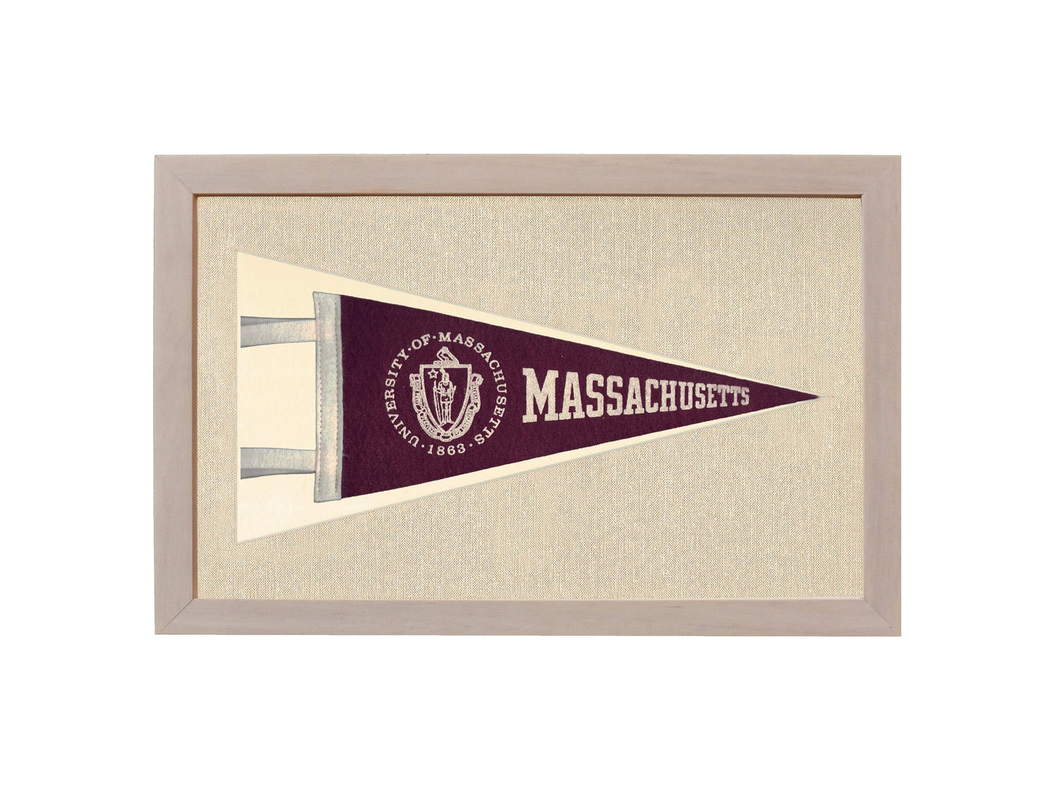 Vintage UMASS - University of Massachusetts College Pennant