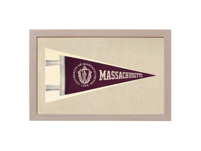 Vintage UMASS - University of Massachusetts College Pennant