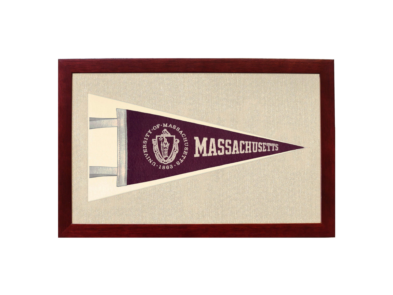 Vintage UMASS - University of Massachusetts College Pennant