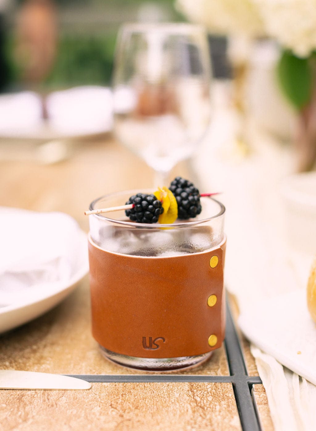 Urban Southern Leather Wrapped Whiskey Glass
