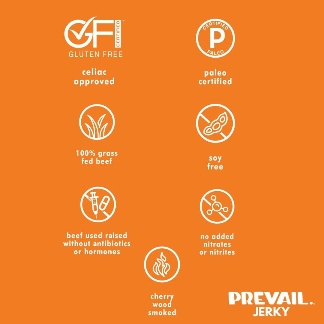 PREVAIL Jerky Jerky Umami Beef Jerky Single Serve 8 Pack