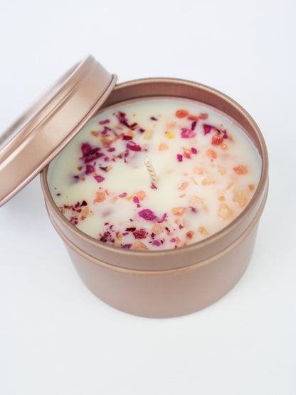 Unlabeled 4 oz Botanical Soy Wax Candles - Party Favors - My American Goods