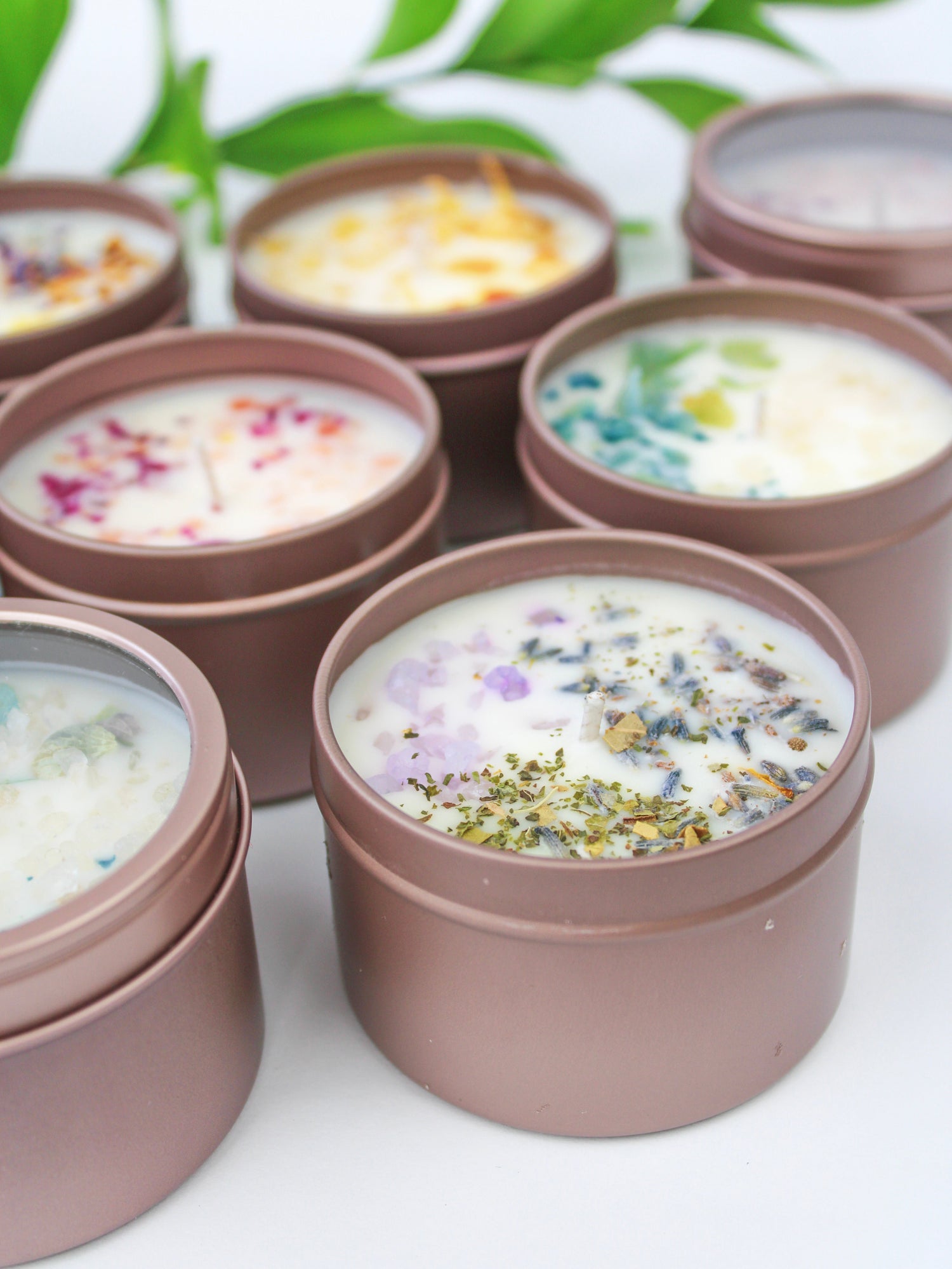 Unlabeled 4 oz Botanical Soy Wax Candles - Party Favors - My American Goods