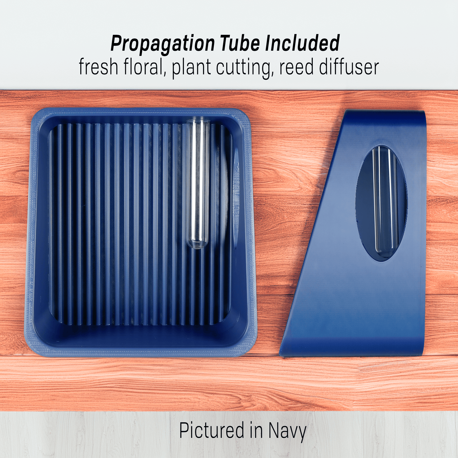 Rosebud HomeGoods Floating Shelf Navy Blue Modern Floating Wall Shelf, Propagation or Reed Diffuser